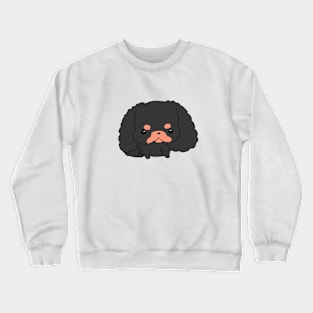 Kawaii Cavalier King Charles spaniel - Black and Tan Crewneck Sweatshirt